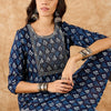 Dhiyona IE Ethnic Motifs Printed Straight Sequinned Kurta with Trousers