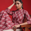 Indyancart IE Women Ethnic Motifs Embroidered Kurta