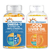Dr. Morepen COD Liver Oil Softgels and Omega 3 Deep Sea Fish Oil Softgels Combo