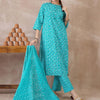 Dhiyona IE Women Printed Regular Pure Cotton Kurta with Trousers & With Dupatta