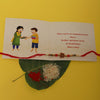 Dhiyona Butterfly Charm Beaded Rakhi Greeting Card & Roli Chawal