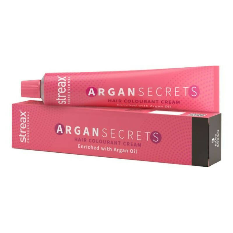Streax Professional Argan Secrets Hair Colourant Cream - Natural Black 1 - Indyancart