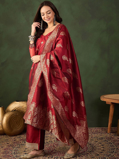 Dhiyona SN Women's Woven Design Kurta & Palazzo With Dupatta