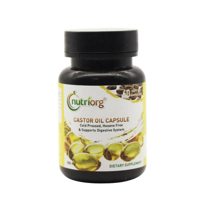Nutriorg Castor Oil Soft Gel Capsules - Indyancart