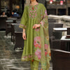 Indyancart IE Women Floral Embroidered Regular Thread Work Liva Kurta with Trousers & With Dupatta