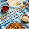 Dhiyona Set Of 4 Multicolor Artificial Beads Thread Rakhi With Roli Chawal Chandan Mishri