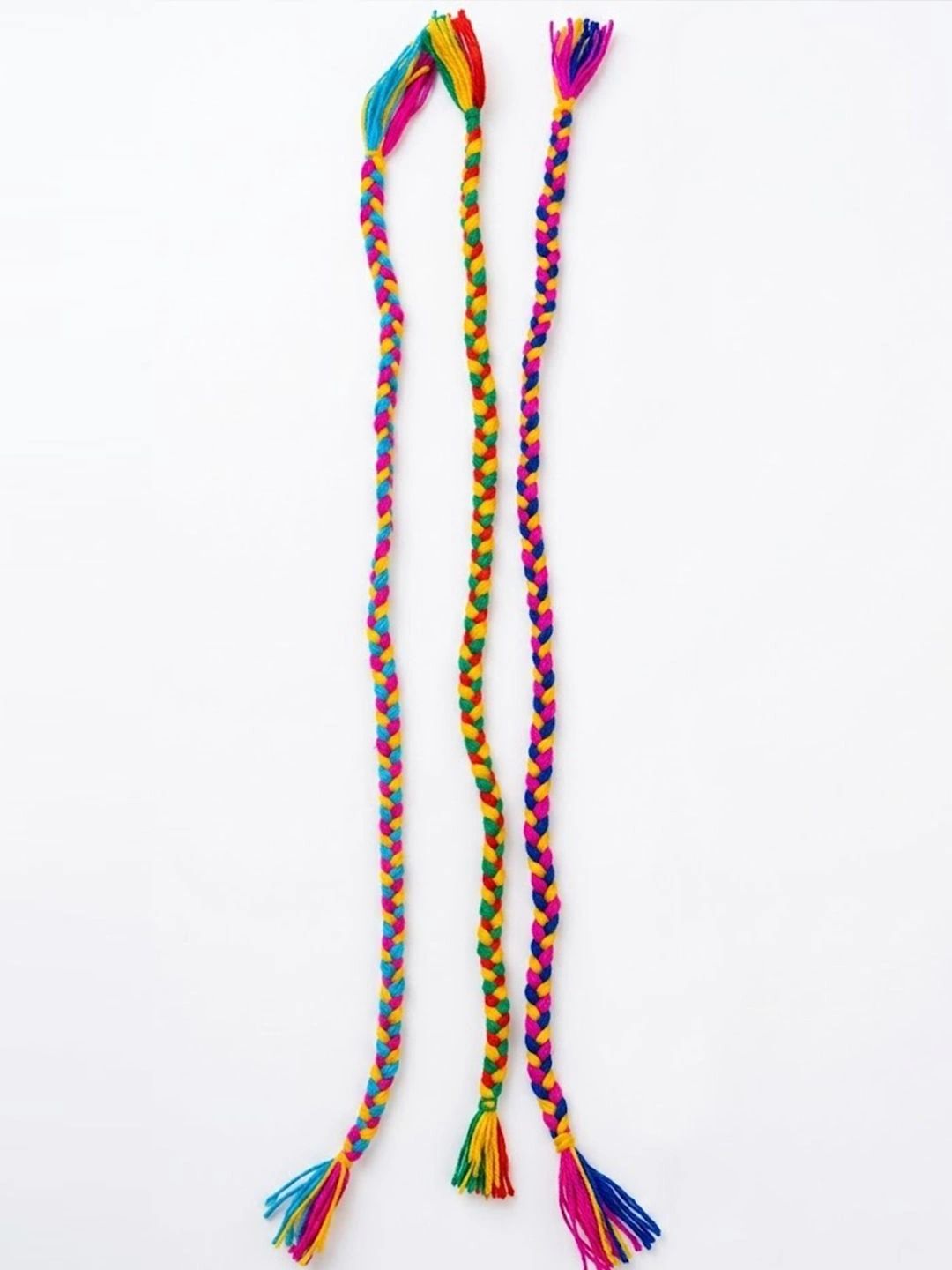 Anouk Set Of 3 Multicolor Thread Rakhi With Roli Chawal Chandan Mishri