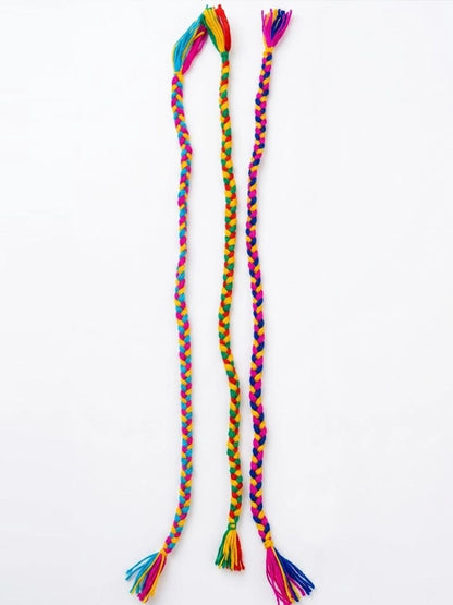 Anouk Set Of 3 Multicolor Thread Rakhi With Roli Chawal Chandan Mishri