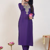 Dhiyona IE Ethnic Motifs Embroidered Thread Work Kurta With Trouser