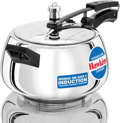 Hawkins Stainless Steel Contura 5 L Induction Bottom Pressure Cooker (SSC50)
