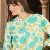 Dhiyona IE Women Floral Printed Regular Kurta with Trousers