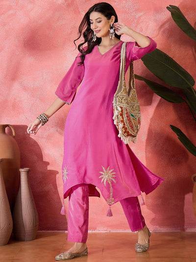 Indyancart SN Women's Floral Printed Kurta with Trousers