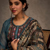 Dhiyona IE Ethnic Motifs Embroidered Chanderi Cotton Kurta & Trousers With Dupatta