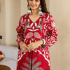 Dhiyona IE Printed V Neck Top With Trousers
