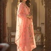 Dhiyona IE Floral Embroidered V-Neck Pure Cotton Straight Kurta & Trousers With Dupatta