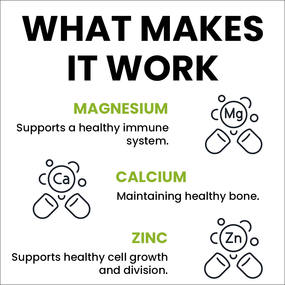 Sprowt Calcium Magnesium Zinc Vitamin D3, B12 & K2 Tablets - Indyancart