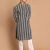 Men's Black Pure Cotton Straight Kurta Pyjama Set