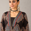 Indyancart IE Women Ethnic Motifs Printed Regular Pure Cotton Kurta with Trousers