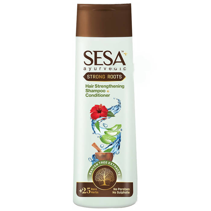 Sesa Ayurvedic Strong Roots Hair Strengthening Shampoo + Conditioner - Indyancart