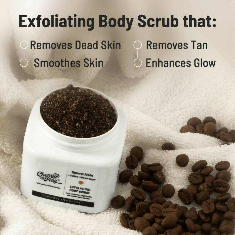 Chemist At Play Exfoliating Body Scrub For Removing Tan & Dead Skin Cells, Men & Women