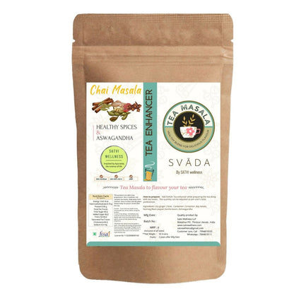 Satvi Wellness Tea masala with Ashwagandha | Ashwagandha tea mix | Satvi Tea enhancer