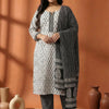 Indyancart Women's Ethnic Motifs Printed Regular Pure Cotton Kurta with Trousers & With Dupatta