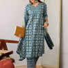 Indyancart IE Women Ethnic Motifs Printed Regular Sequinned Pure Cotton Kurta with Trousers & With Dupatta