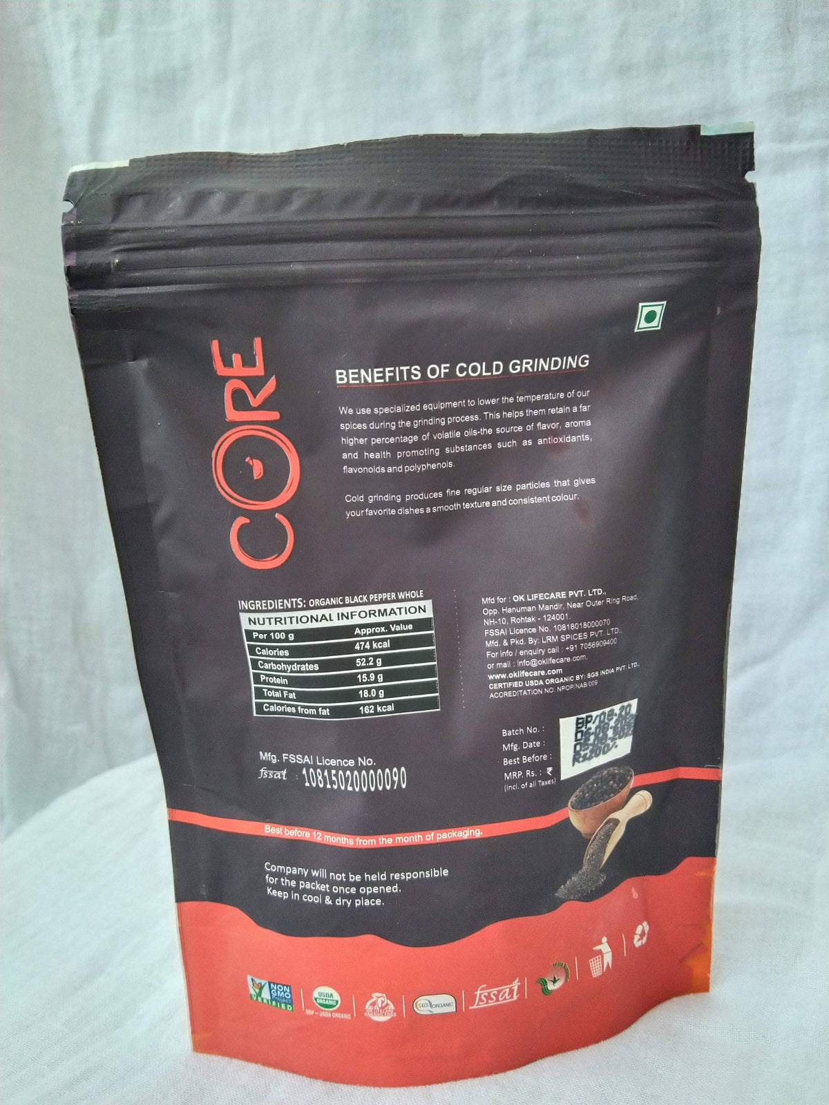 Ok Life Care Core Black Pepper Whole