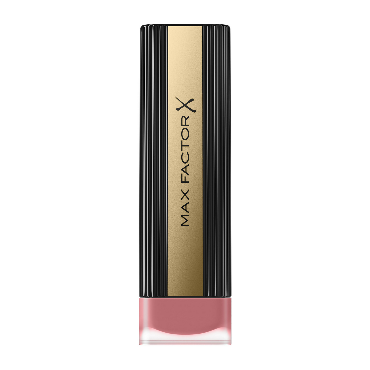 Max Factor Colour Elixir Velvet Matte Lipstick in Nude, showing the lipstick bullet with a smooth, velvety matte finish in a nude shade.