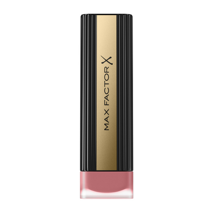 Max Factor Colour Elixir Velvet Matte Lipstick in Nude, showing the lipstick bullet with a smooth, velvety matte finish in a nude shade.