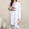 Indyancart IE Women Floral Printed Regular Linen Kurta with Trousers & With Dupatta