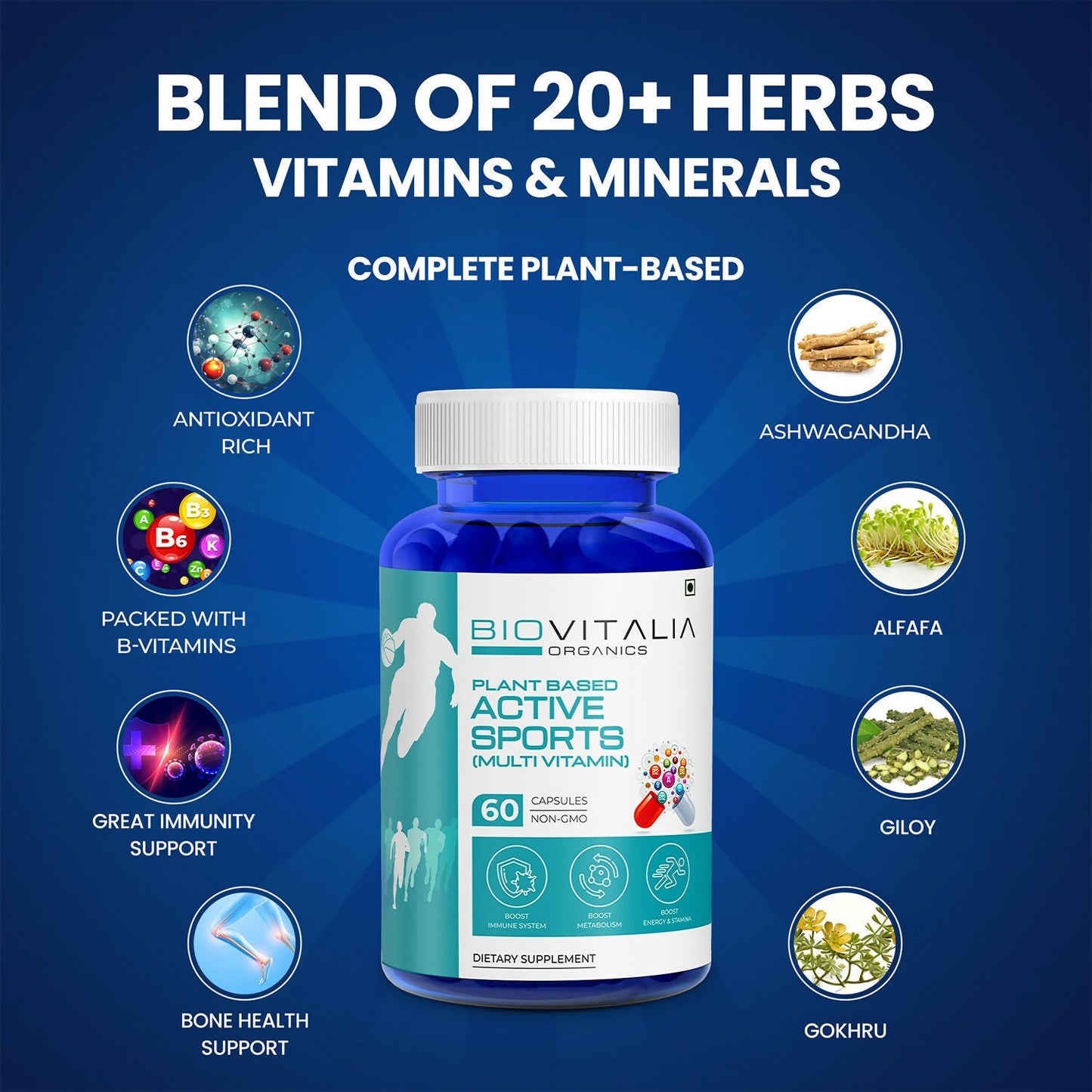 Biovitalia Organics Active Sports Capsules