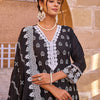 Dhiyona IE Women Floral Embroidered Regular Pure Cotton Kurta with Trousers & With Dupatta