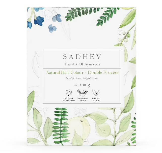 Sadhev Ayurvedic Hair Color-Double Process - Indyancart