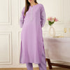 Dhiyona IE Floral Printed Thread Work Pure Cotton Kurta With Palazzos