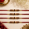Dhiyona Set Of 4 Rakhi With Roli& Chawal