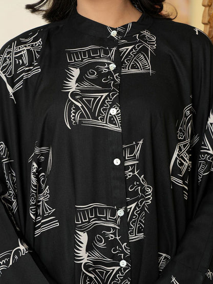 Women Printed Kaftan Kurta with Trousers