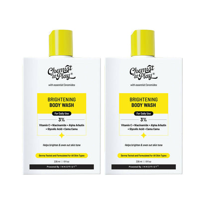 Chemist At Play Brightening Body Wash for Reduces Fades Dark Spots, Evens out Skin Tone Vitamin C with Camu Camu