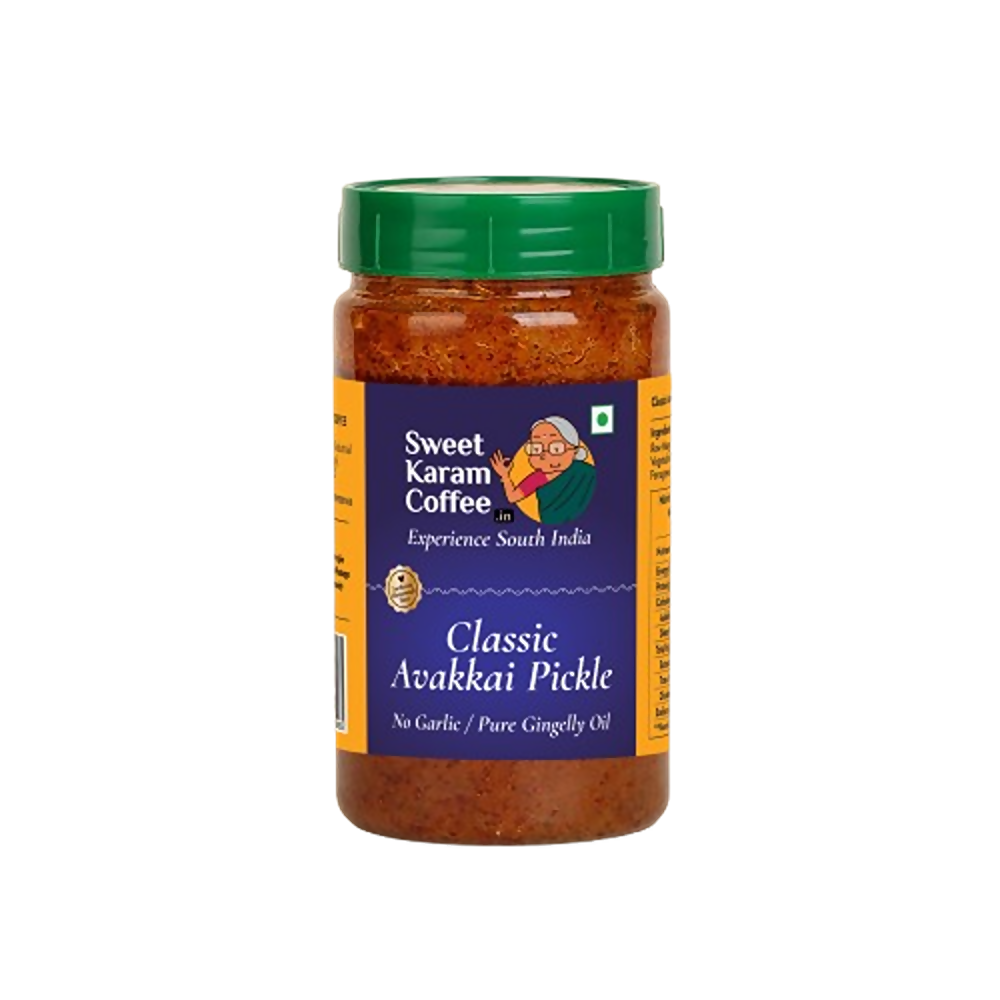 Sweet Karam Coffee Classic Avakkai Pickle (No Garlic Raw Mango Pickle)