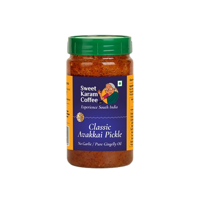 Sweet Karam Coffee Classic Avakkai Pickle (No Garlic Raw Mango Pickle)