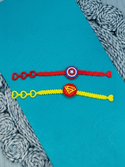 Anouk Set Of 2 Superhero Kids Rakhi With Roli Chawal Chandan Mishri