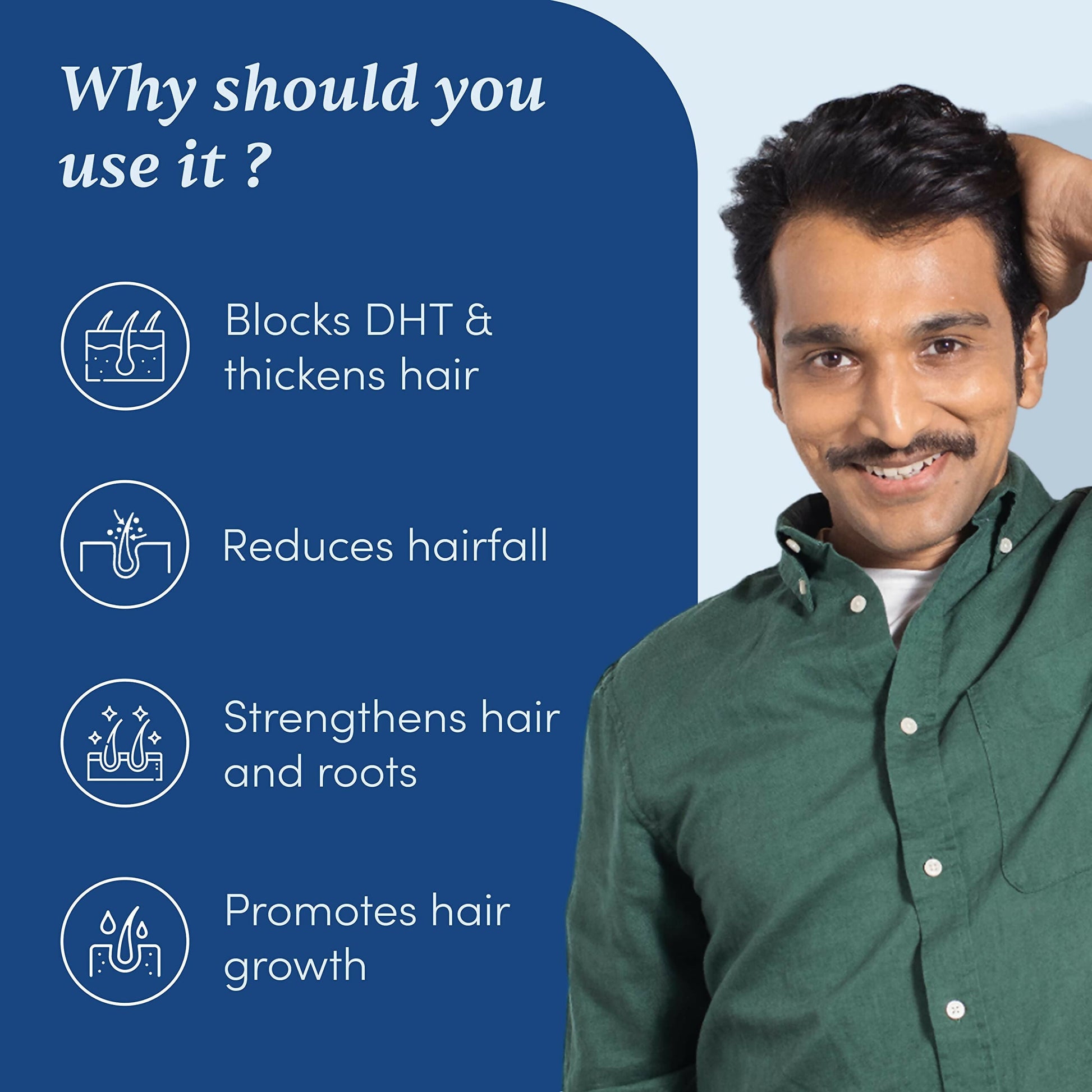 Man Matters Hair Growth Combo with biotin gummies and advanced hair serum in clear bottles, designed for healthy hair.