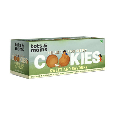 Tots and Moms Millet & Jaggery Cookies Sweet & Savory