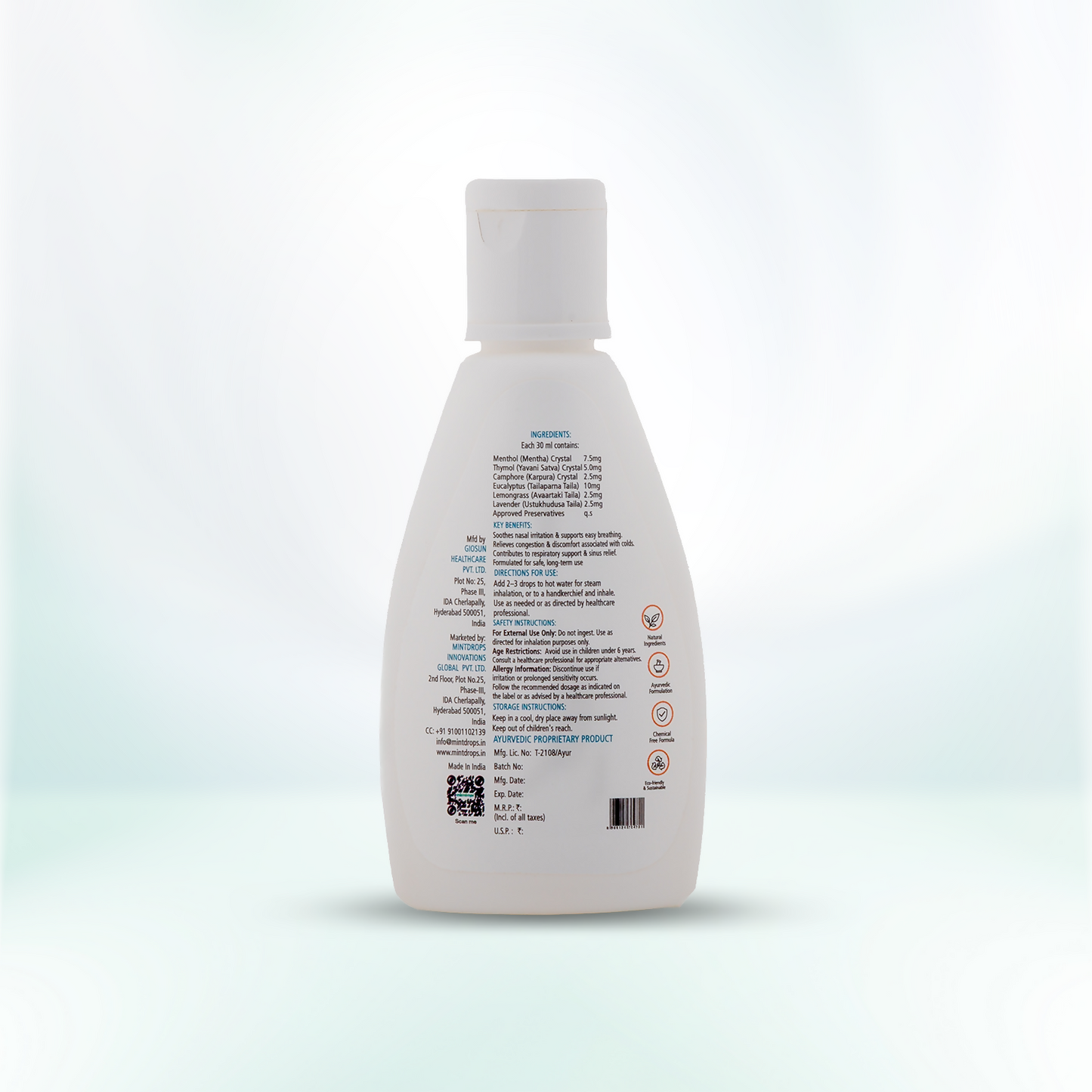 Mintdrops Breathease Cold Relief Inhalant Drops