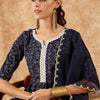 Dhiyona IE Bandhani Printed A-Line Kurta with Trousers & Dupatta