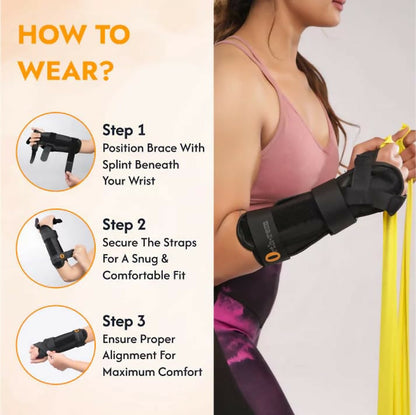 Orth-rem Adjustable Wrist & Forearm Brace with Removable Splint