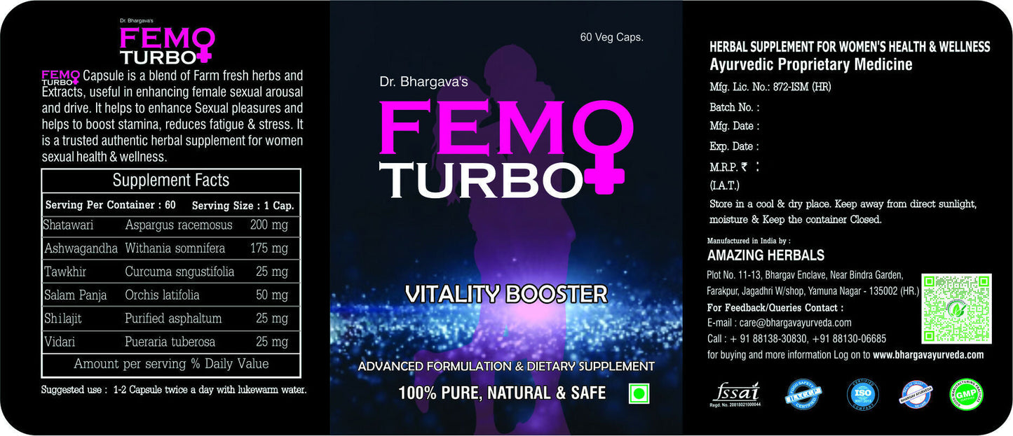 Dr.Bhargav’s Femo Turbo Energy Booster Capsules